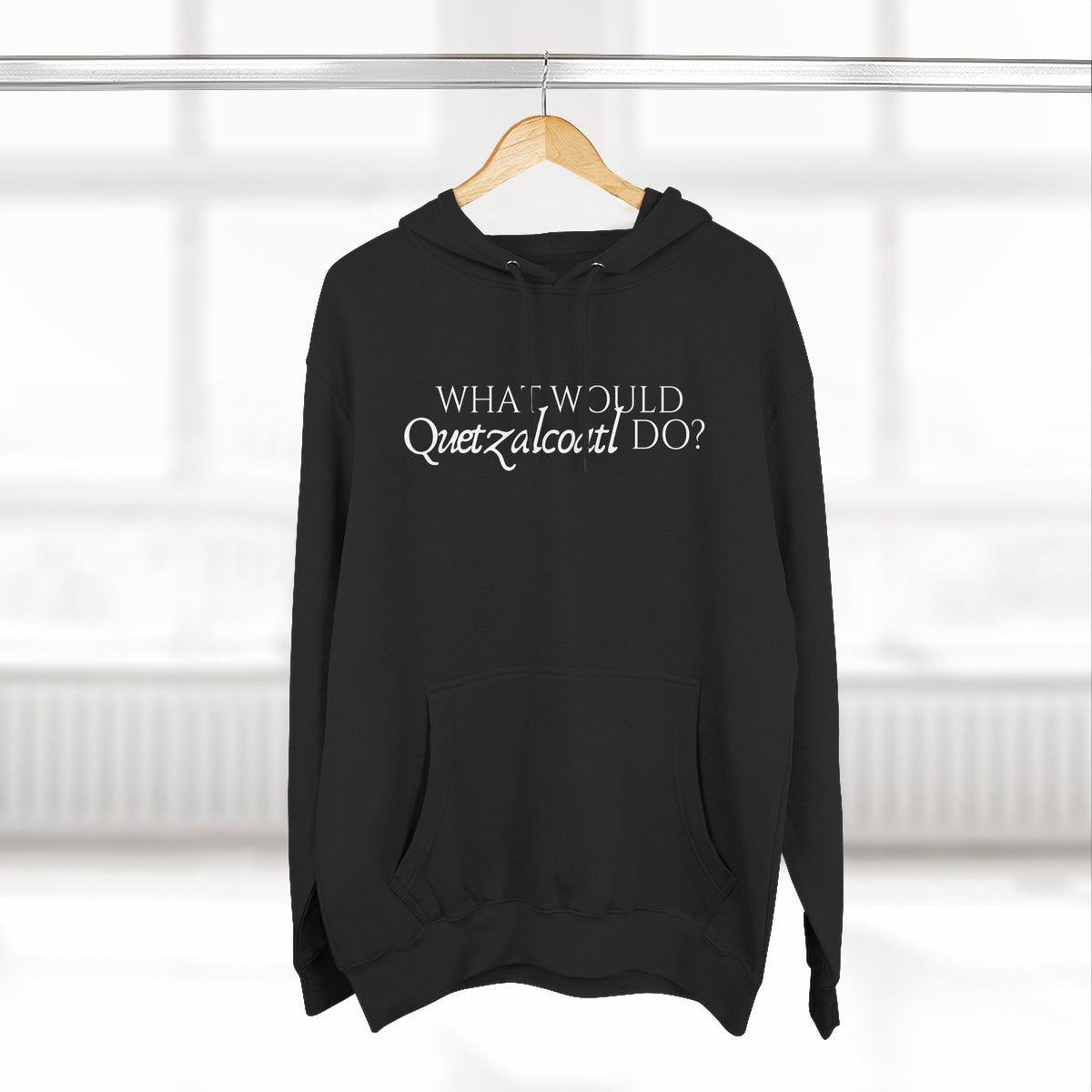 “What Would Quetzalcoatl Do?” Aztec-Inspired Design--Three-Panel Fleece Hoodie