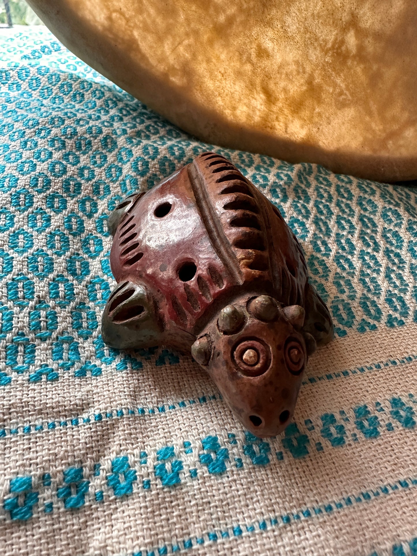Cuetzpalli Lizard Silbato Flute