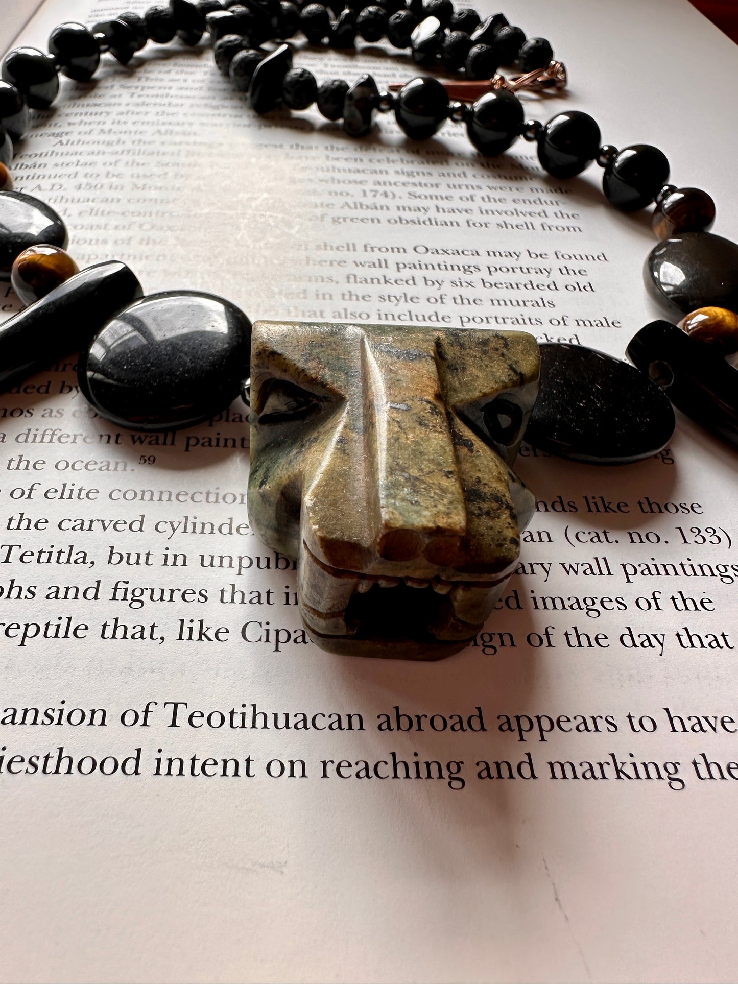 ocelotl Jaguar jade necklace