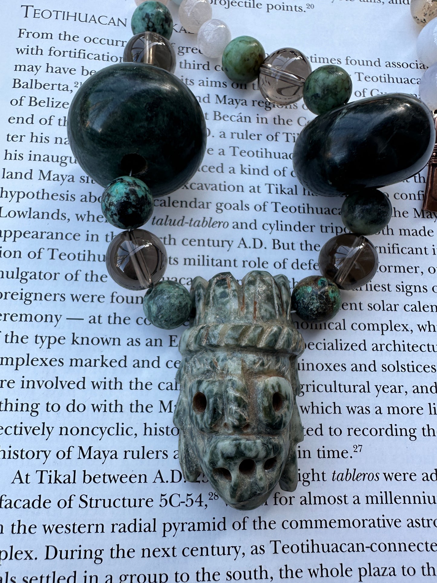 Jaguar Jade Tlaloc necklace
