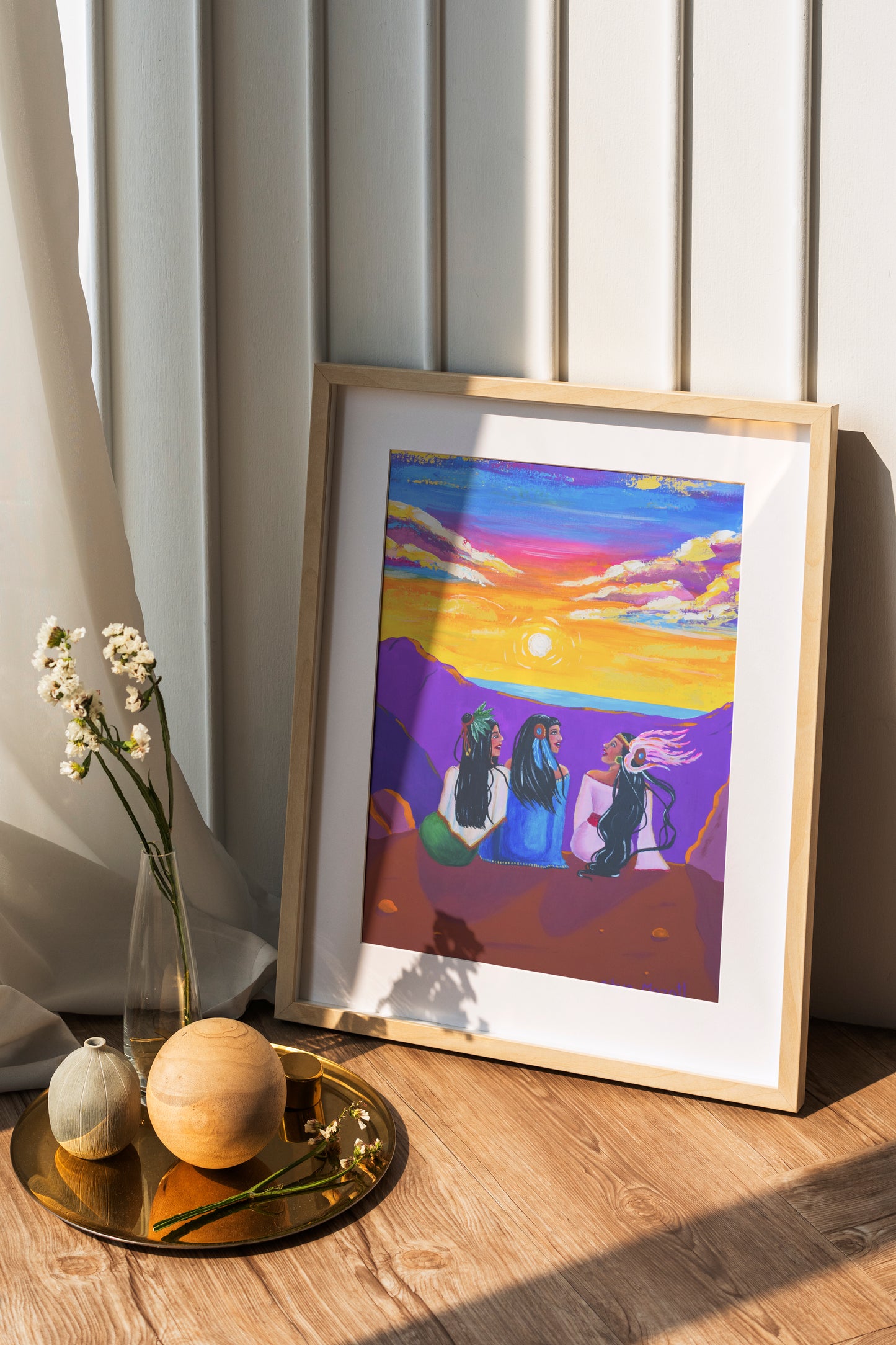 Amistad Signed Art Print| Sahumadora| Aztec Goddess| Mexica Art