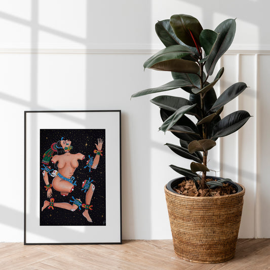 LIMITED EDITION Coyolxauhqui Signed Fine Art Print 16x20 inches