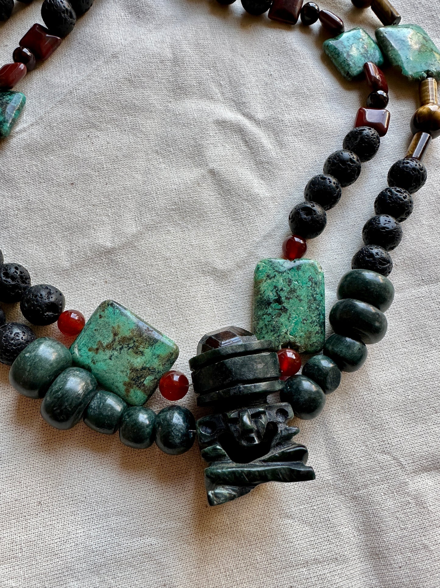 Huehueteotl necklace reserved for Patricia