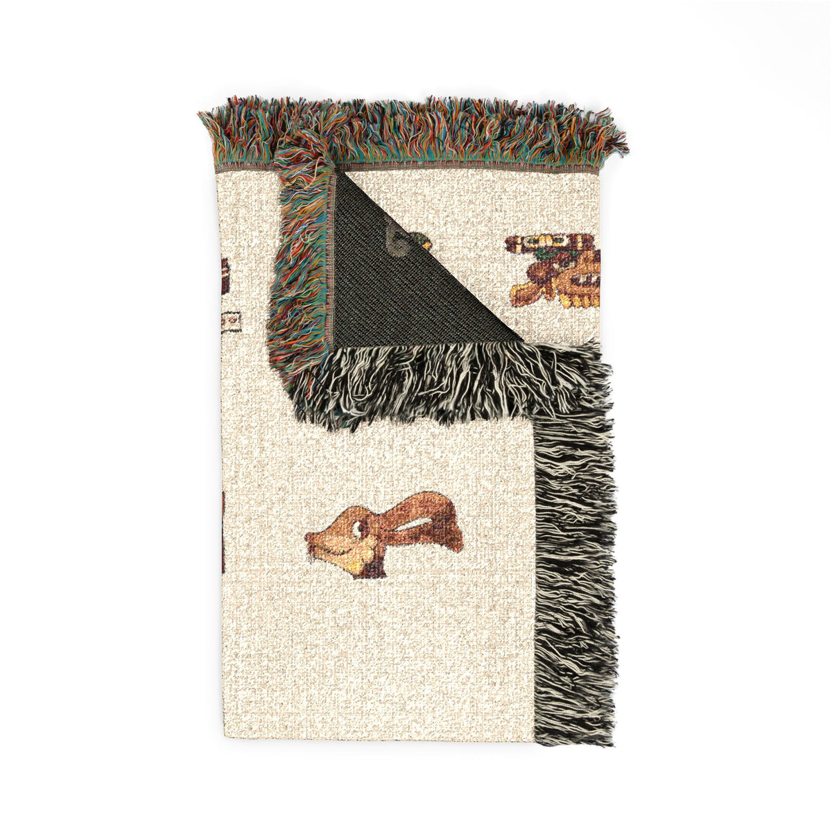 Woven Blanket with Tonales Aztec Calendar Day Signs|