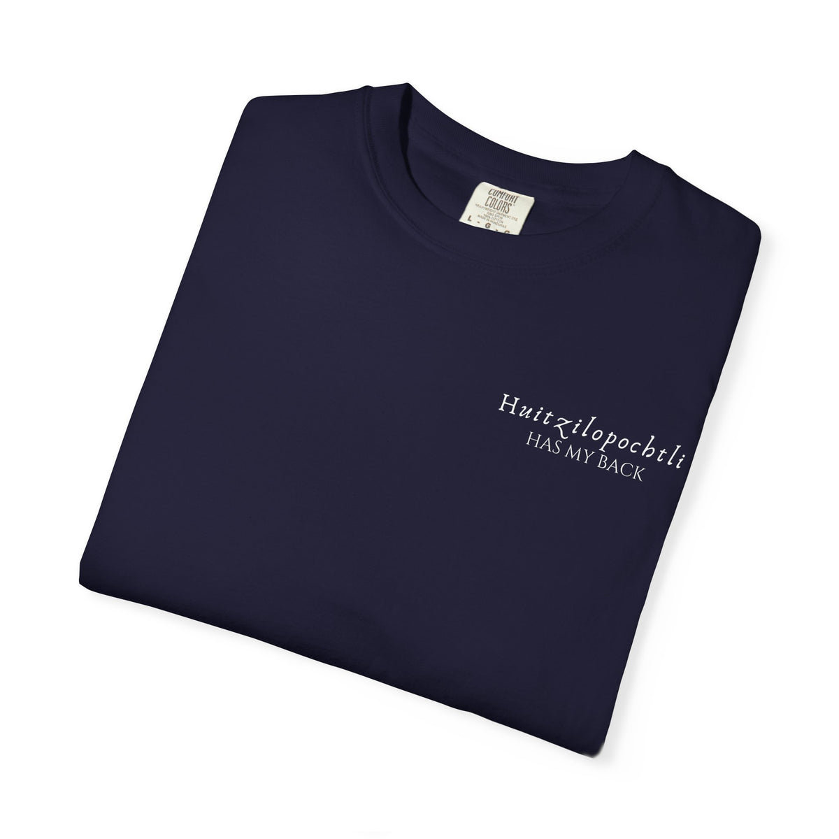 Huitzilopochtli has my back-Aztec Warrior Graphic T-Shirt — Vintage Mesoamerican God Design