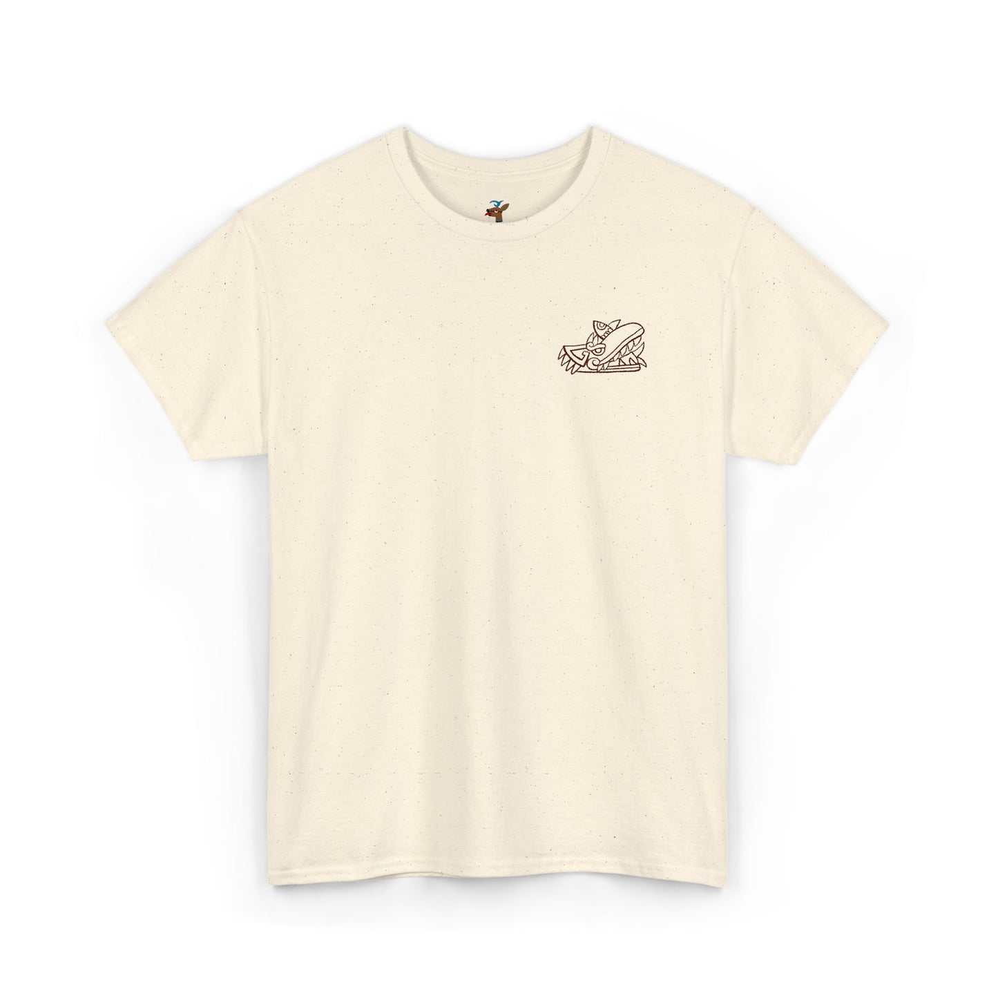 Cipactli Crocodile Tonalli Embroidered Design T-Shirt
