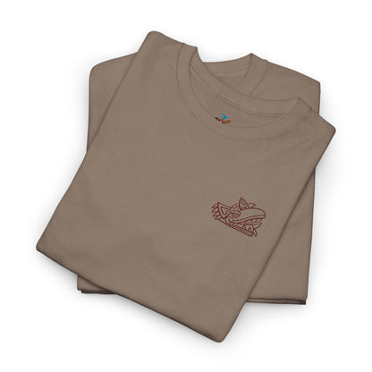 Cipactli Crocodile Tonalli Embroidered Design T-Shirt