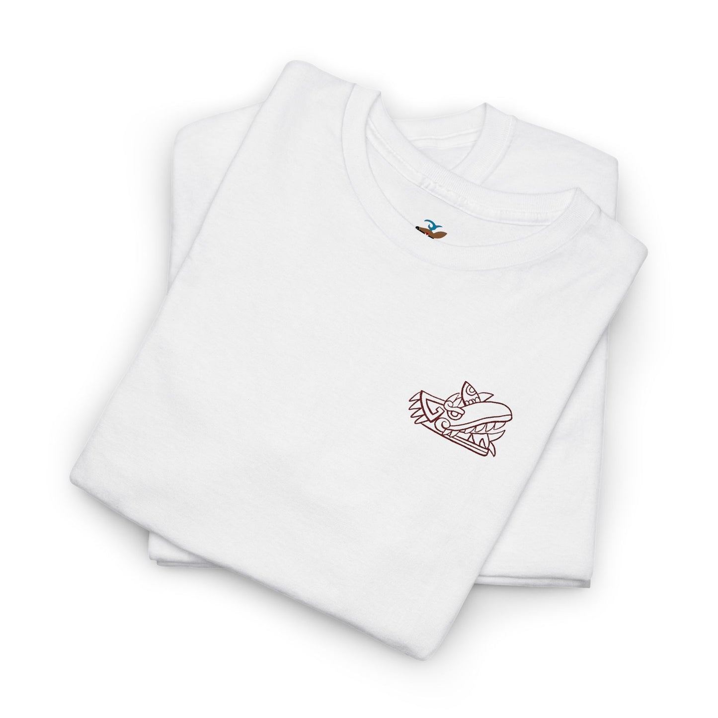 Cipactli Crocodile Tonalli Embroidered Design T-Shirt
