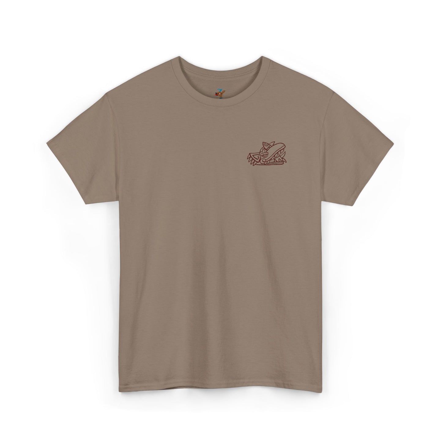 Cipactli Crocodile Tonalli Embroidered Design T-Shirt