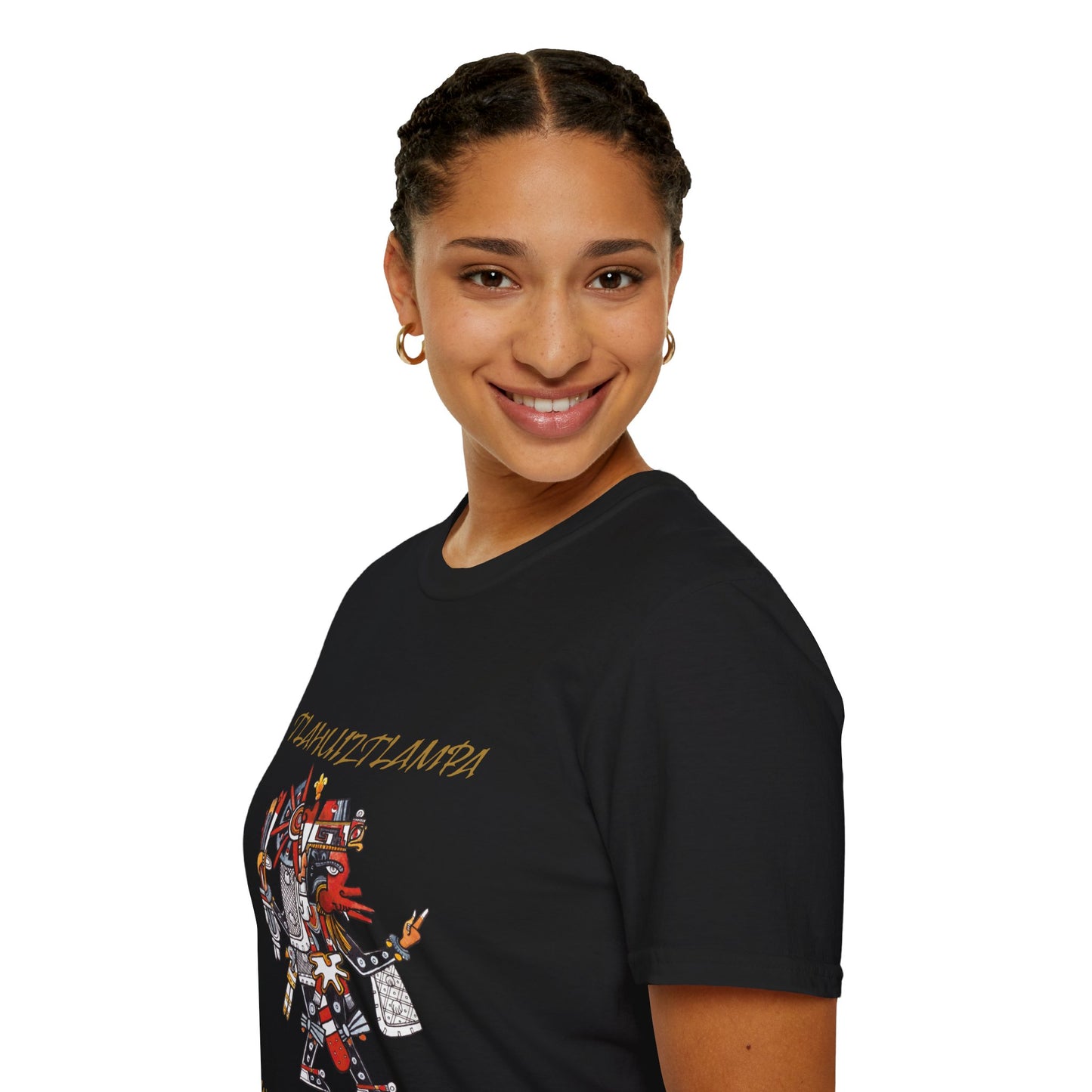 Camiseta unisex estilo suave Tlahuiztlampa Quetzalcoatl | dirección este | danza azteca | danza azteca | ropa | ropa | camiseta