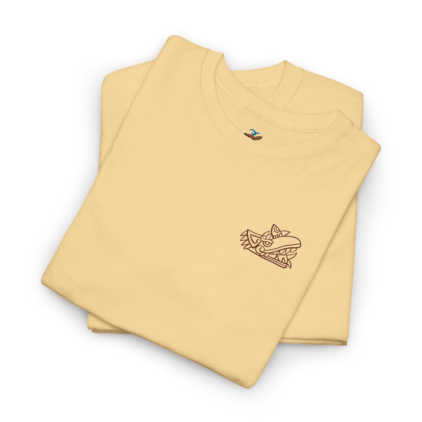 Cipactli Crocodile Tonalli Embroidered Design T-Shirt
