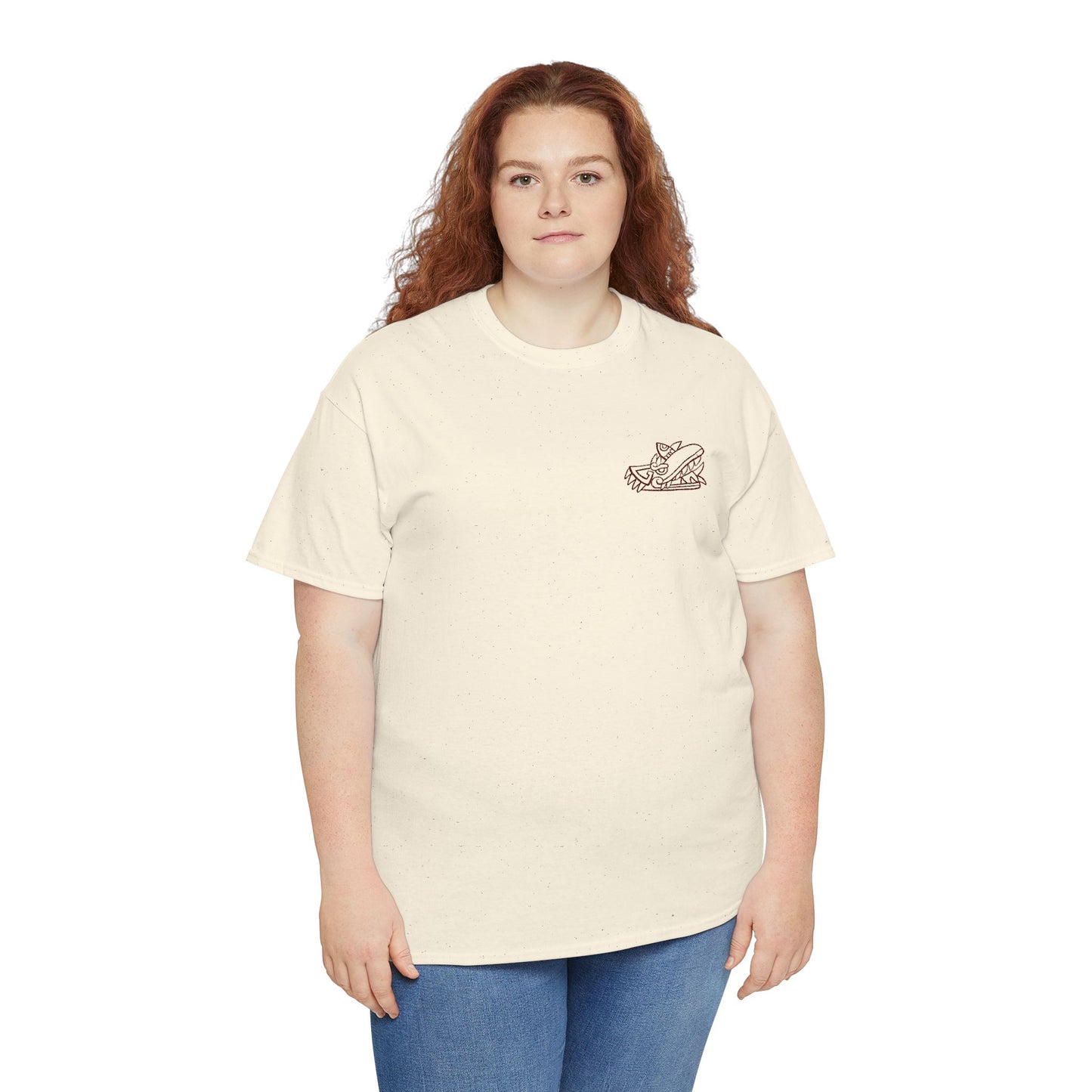 Cipactli Crocodile Tonalli Embroidered Design T-Shirt