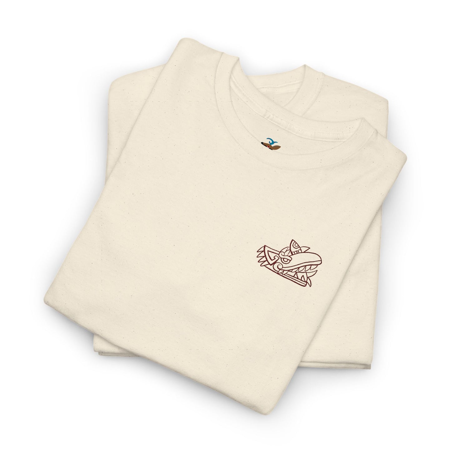 Cipactli Crocodile Tonalli Embroidered Design T-Shirt