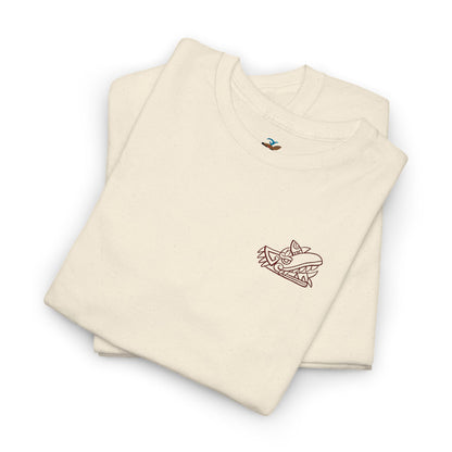 Cipactli Crocodile Tonalli Embroidered Design T-Shirt
