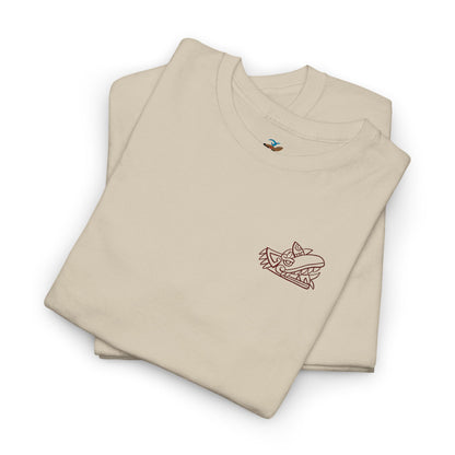 Cipactli Crocodile Tonalli Embroidered Design T-Shirt