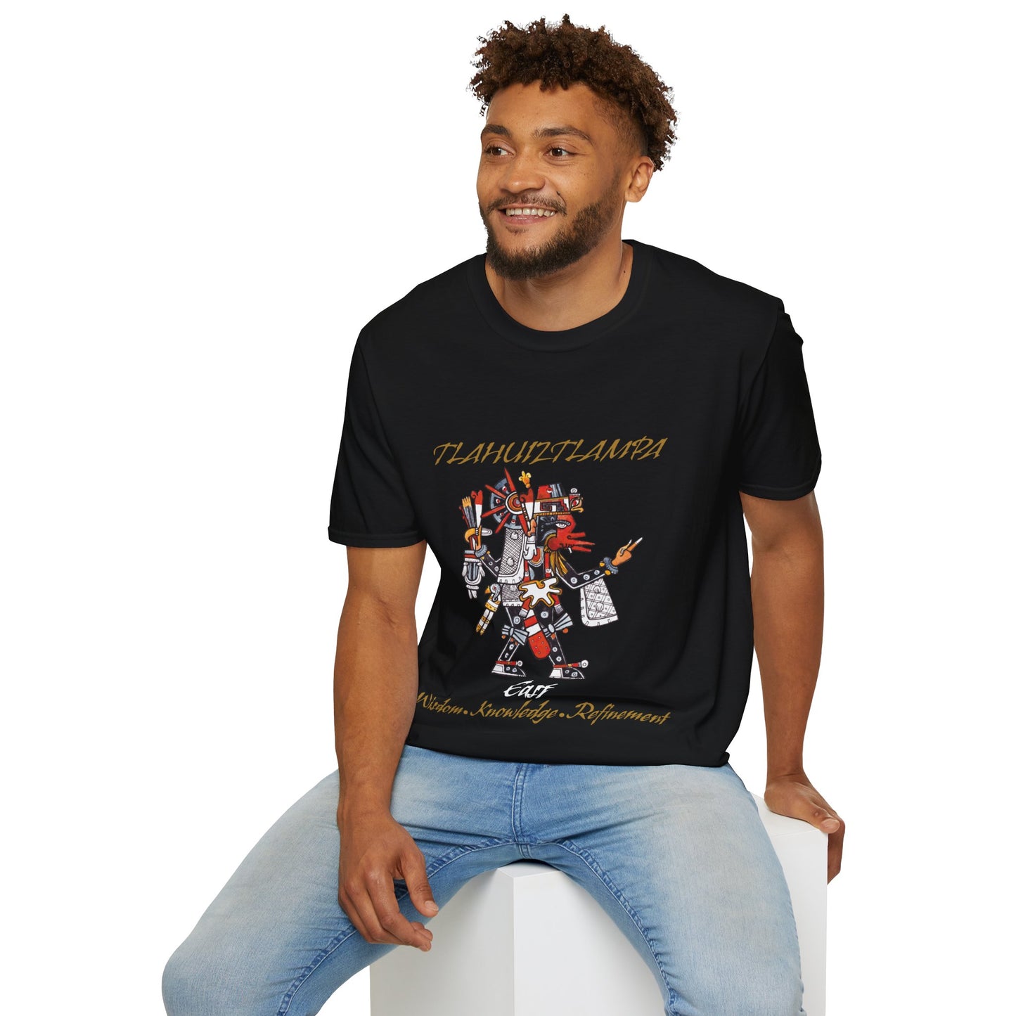 Camiseta unisex estilo suave Tlahuiztlampa Quetzalcoatl | dirección este | danza azteca | danza azteca | ropa | ropa | camiseta