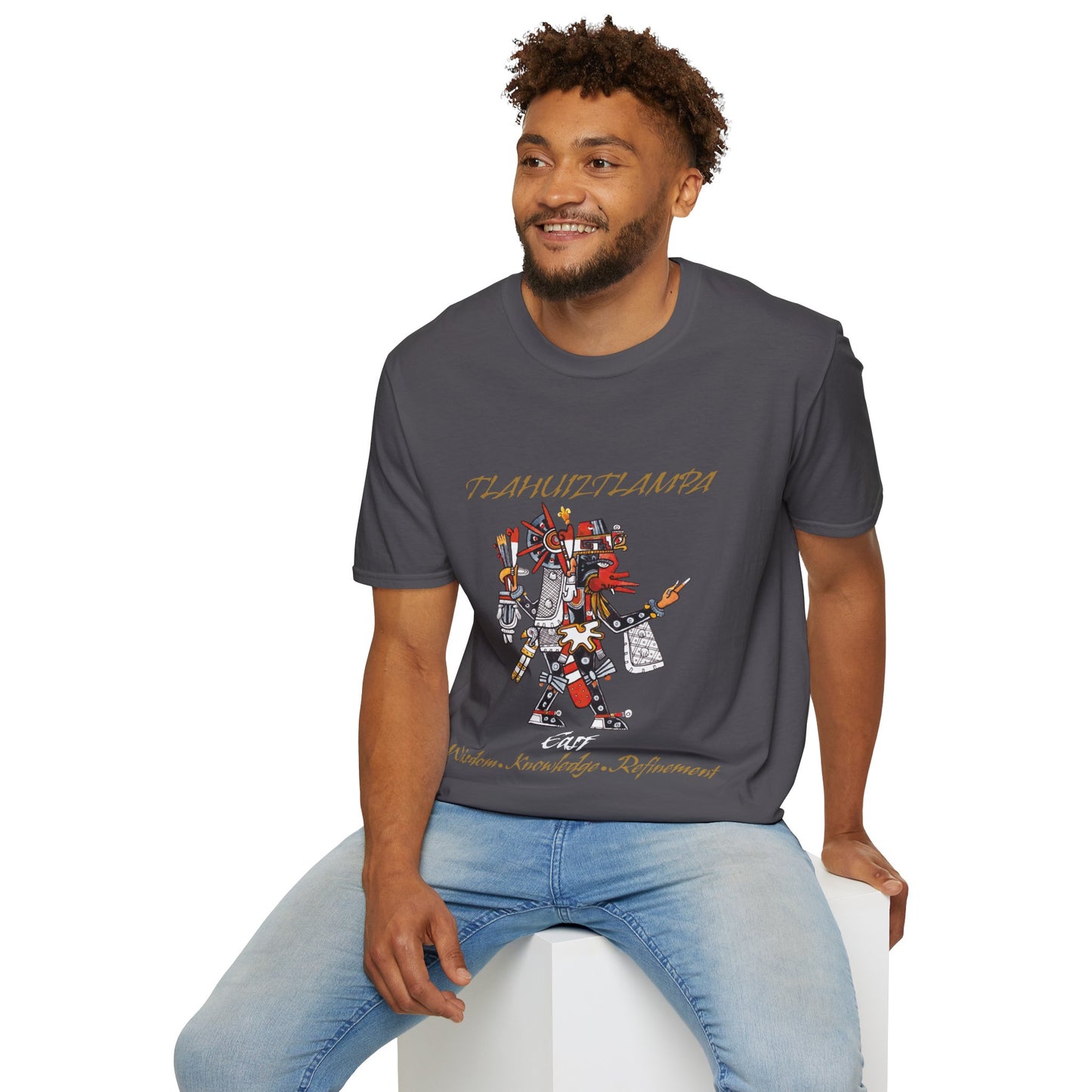 Camiseta unisex estilo suave Tlahuiztlampa Quetzalcoatl | dirección este | danza azteca | danza azteca | ropa | ropa | camiseta