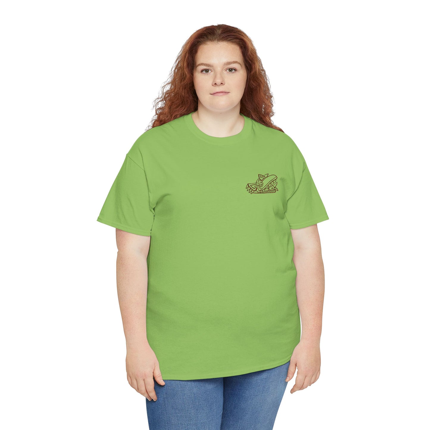 Cipactli Crocodile Tonalli Embroidered Design T-Shirt