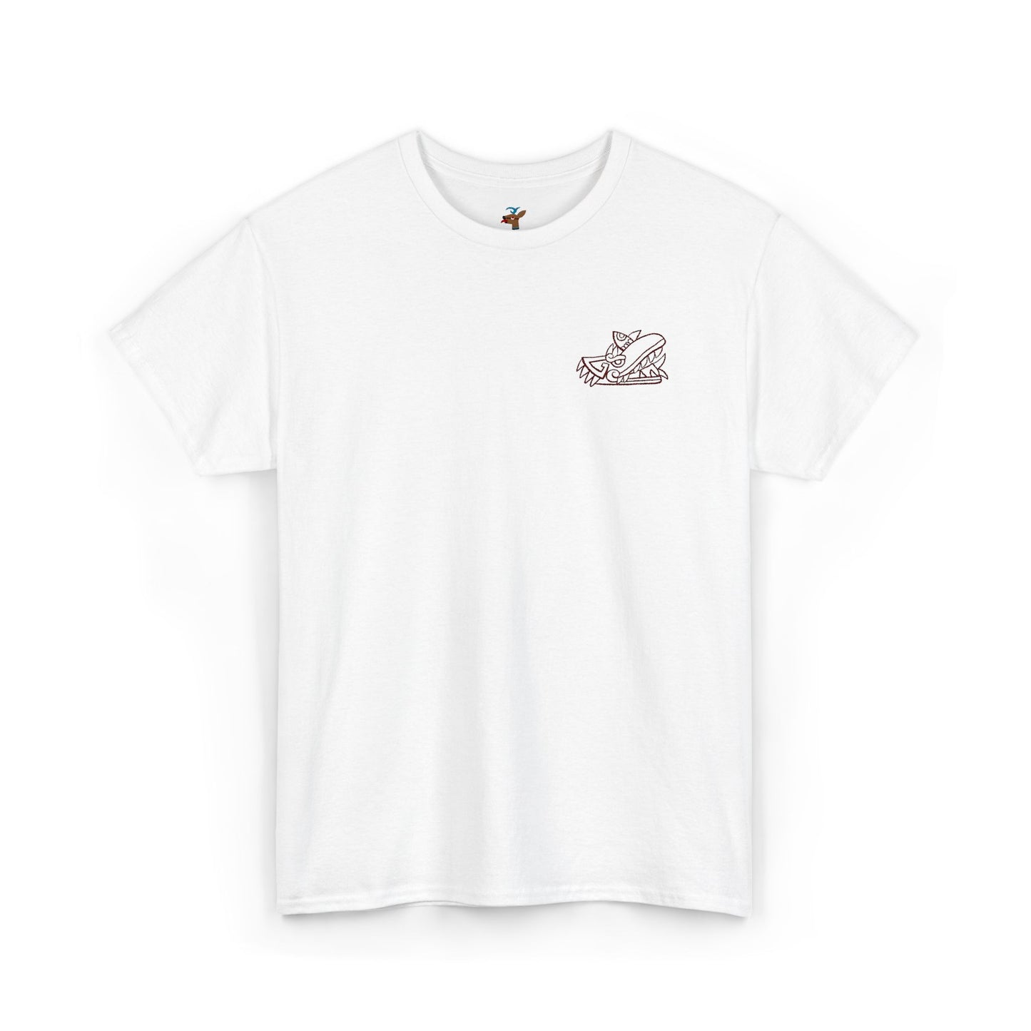 Cipactli Crocodile Tonalli Embroidered Design T-Shirt