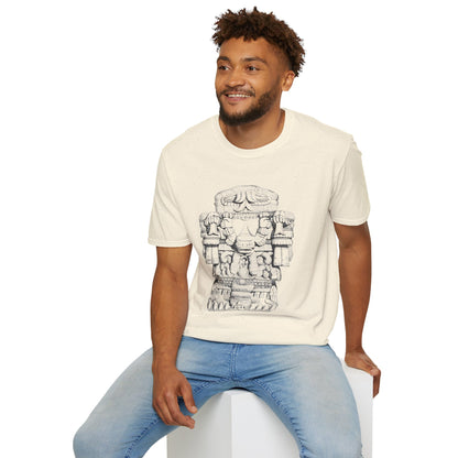 Coatlicue Tonantzin T-Shirt – Ancient Mesoamerican Glyph Illustration Tee