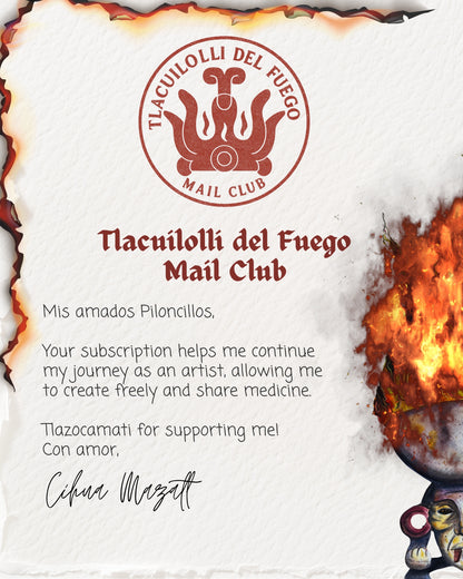 Tlacuilolli Del Fuego Mail Club Subscription| snail mail| art mail