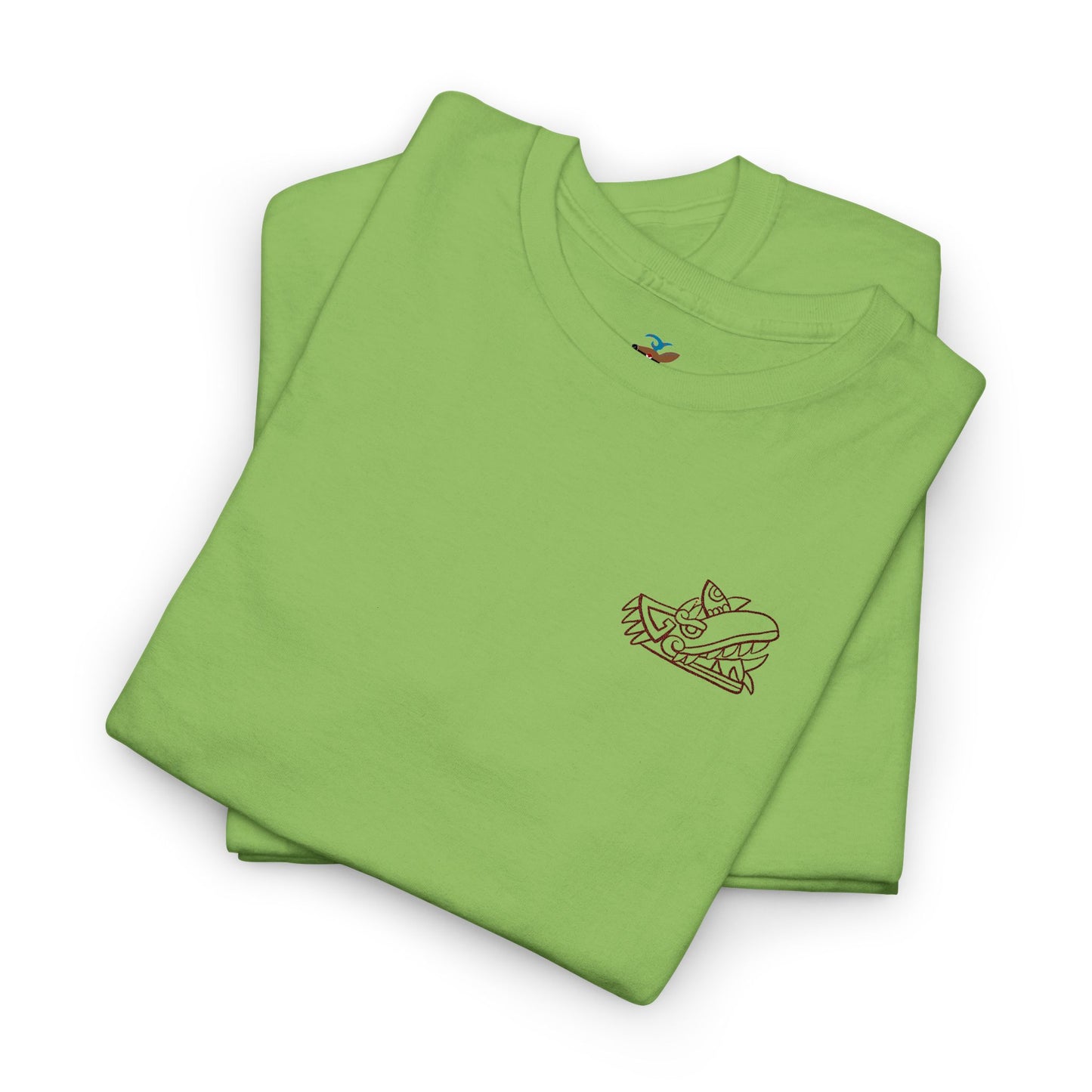 Cipactli Crocodile Tonalli Embroidered Design T-Shirt