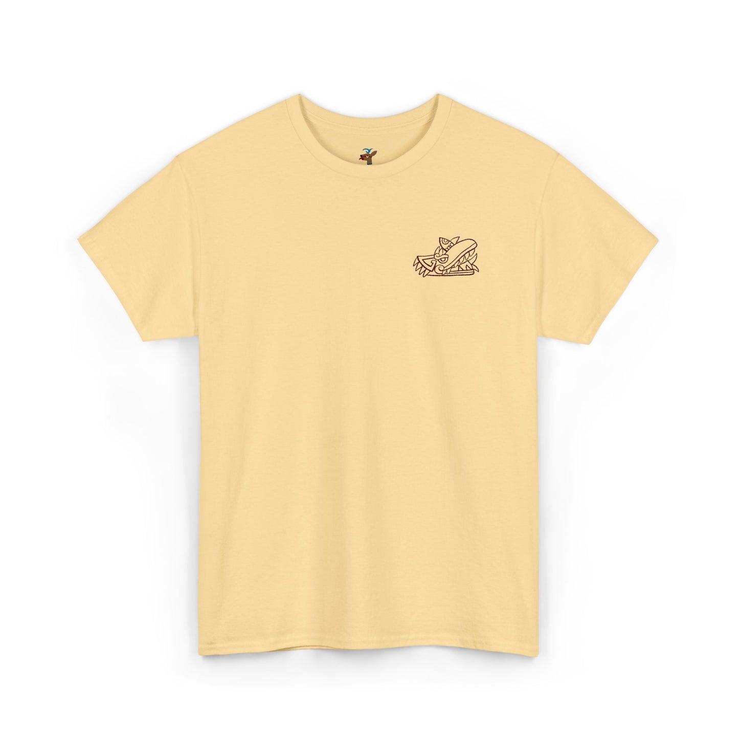 Cipactli Crocodile Tonalli Embroidered Design T-Shirt