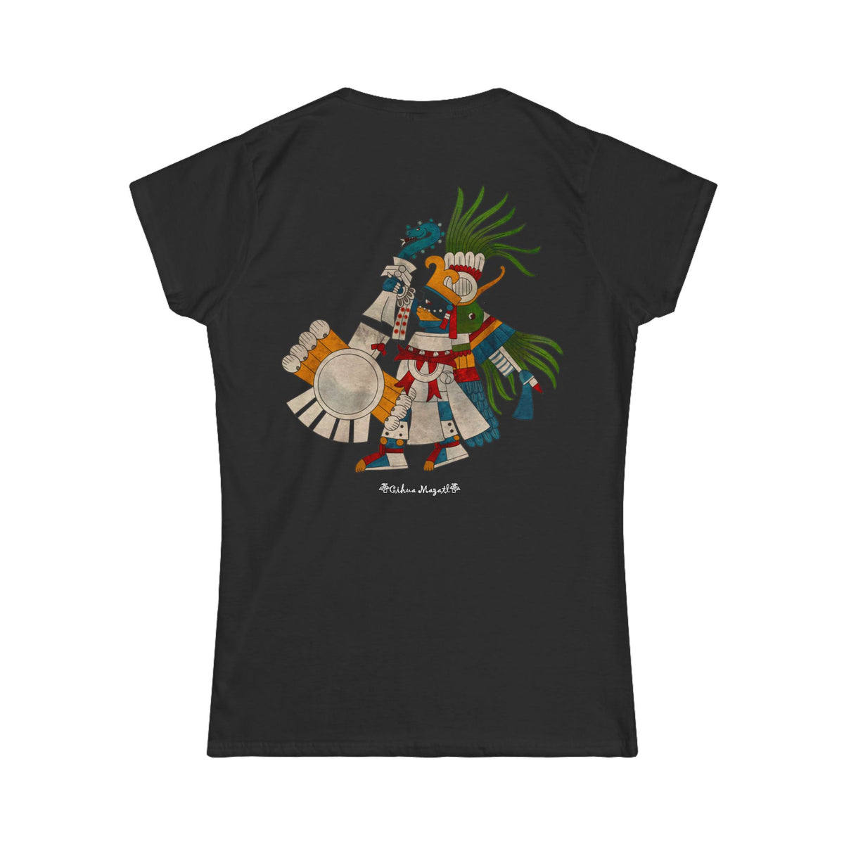 Huitzilopochtli has my back-Women's Black T-Shirt