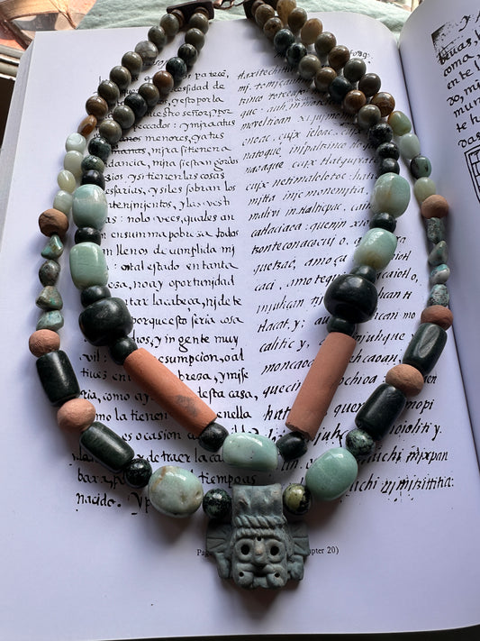 Tlaloc two-layered necklace