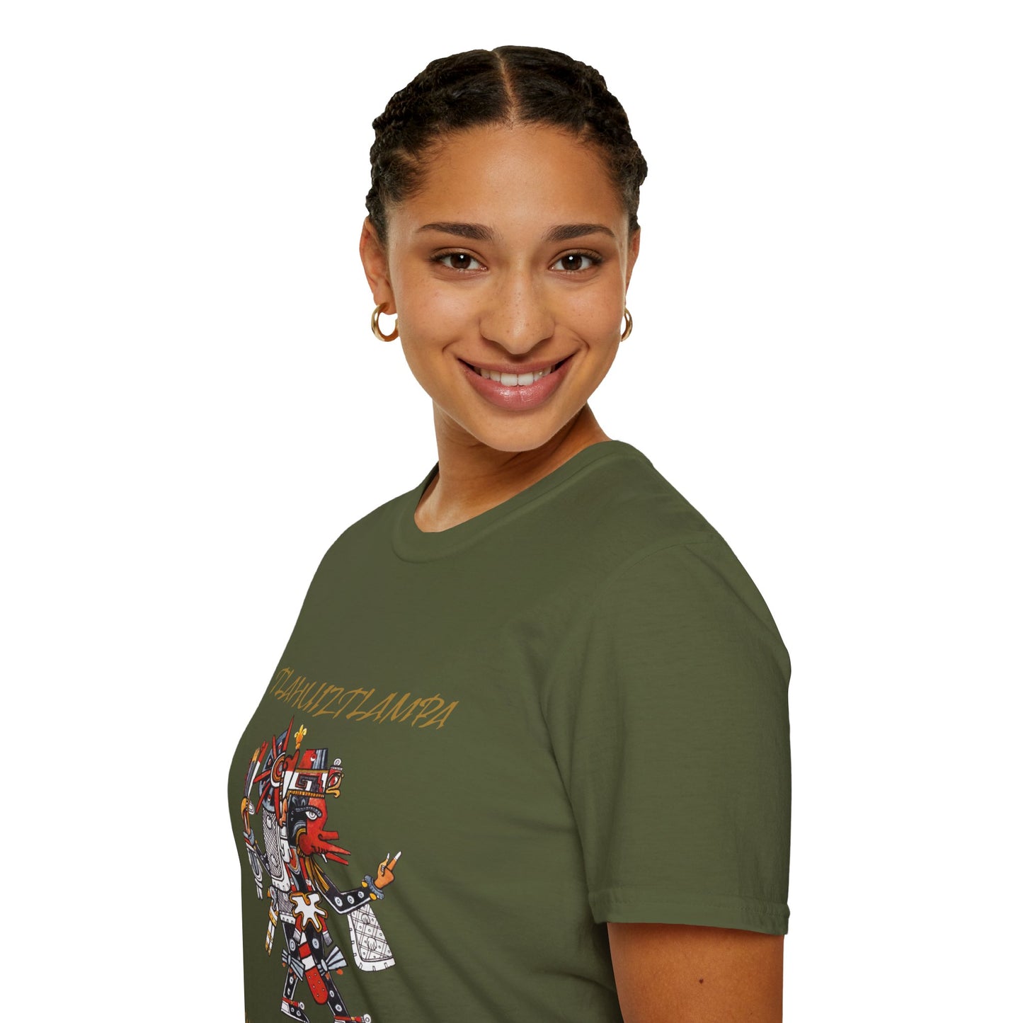 Camiseta unisex estilo suave Tlahuiztlampa Quetzalcoatl | dirección este | danza azteca | danza azteca | ropa | ropa | camiseta