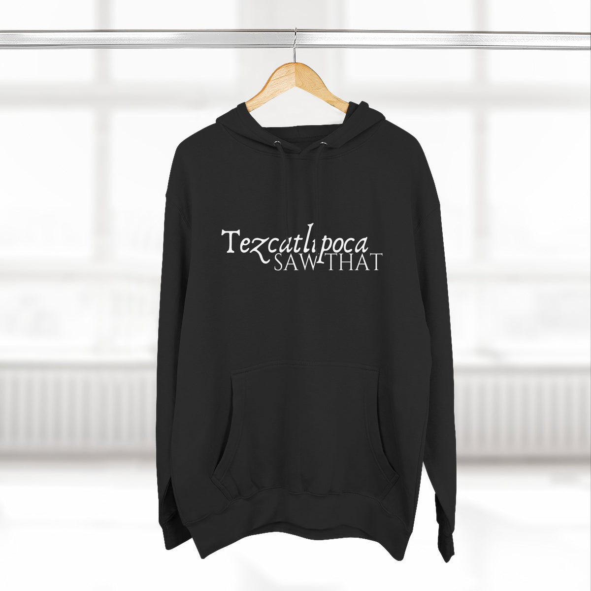 "Tezcatlipoca Saw That” Aztec-Inspired Design -Three-Panel Fleece Hoodie