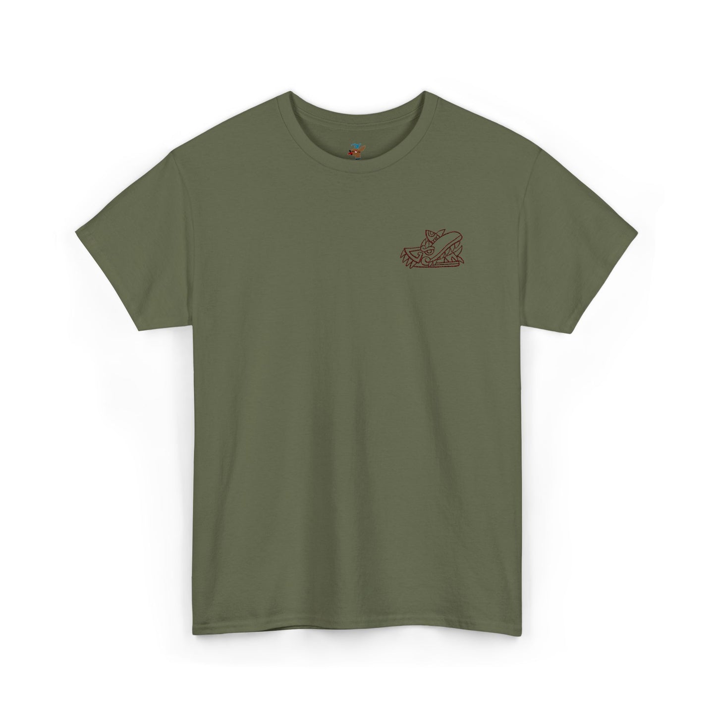 Cipactli Crocodile Tonalli Embroidered Design T-Shirt