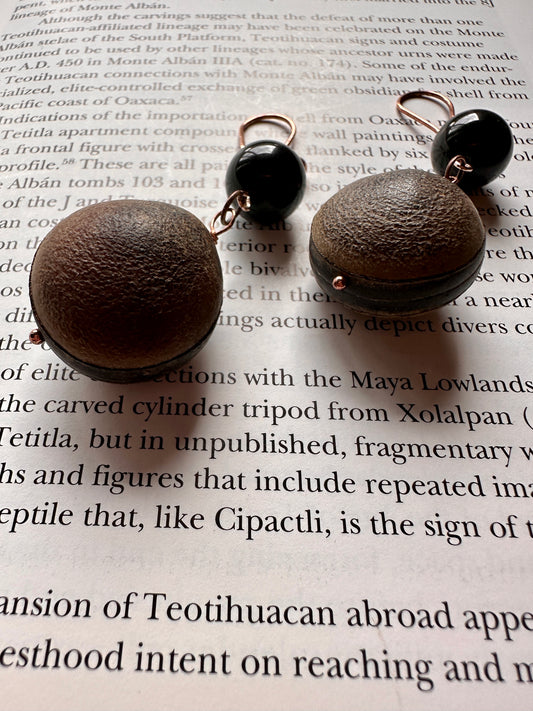 Obsidian Ojo de Venado Earrings no.2