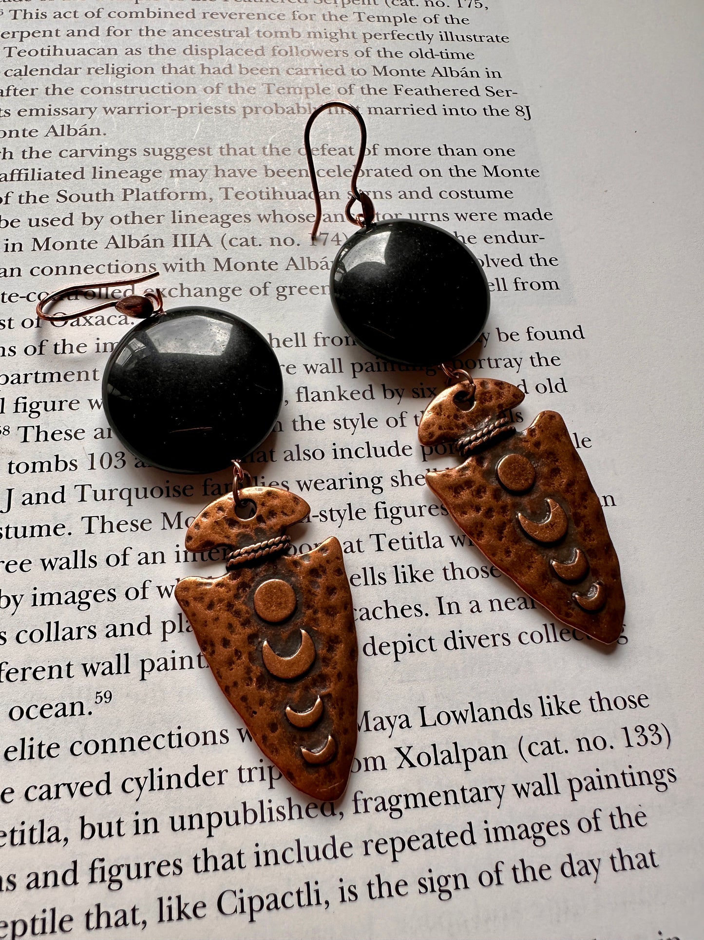 Obsidian arrowhead Earrings no.1
