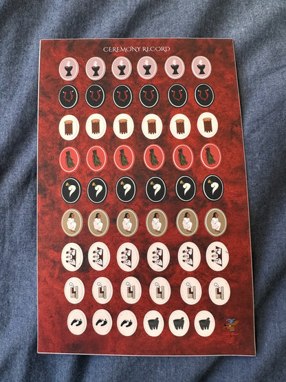 Ceremony Record Sticker Sheet