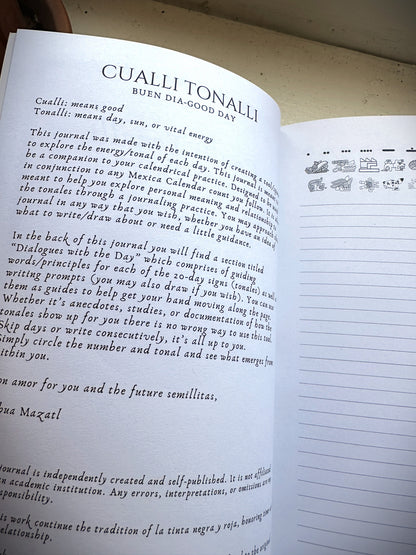 Pre-Order Cualli Tonalli Journal | Tonalpohualli Daily Reflection Journal with 100 Prompts