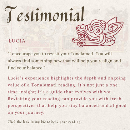 TONALAMATL Appointment| Individual or Family | Tonalli Reading
