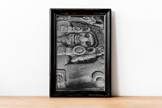 Impresión fotográfica de bellas artes de Tlaltecuhtli | Calendario azteca