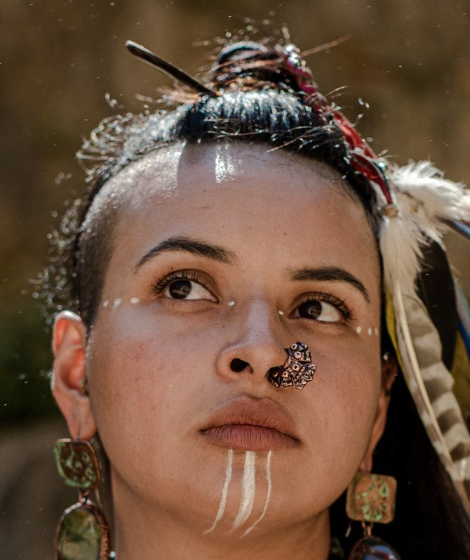 Anillo de nariz de Coyolxauhqui | Anillo de nariz ceremonial | Tabique nasal | De regreso a los antepasados